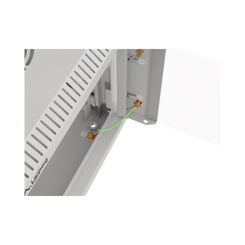 LANBERG RACKOVÁ SKRIŇA 10'' NÁSTENNÁ 6U/300X300 (FLAT PACK) S PRESKLENÝMI DVERAMI ŠEDÁ
