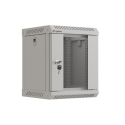 LANBERG RACKOVÁ SKRIŇA 10'' NÁSTENNÁ 6U/300X300 (FLAT PACK) S PRESKLENÝMI DVERAMI ŠEDÁ