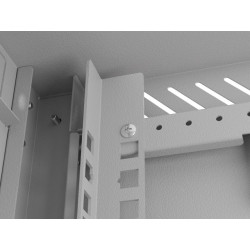 LANBERG RACKOVÁ SKRIŇA 10'' NÁSTENNÁ 6U/300X300 (FLAT PACK) S PRESKLENÝMI DVERAMI ŠEDÁ
