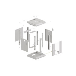 LANBERG RACKOVÁ SKRIŇA 10'' NÁSTENNÁ 6U/300X300 (FLAT PACK) S PRESKLENÝMI DVERAMI ŠEDÁ