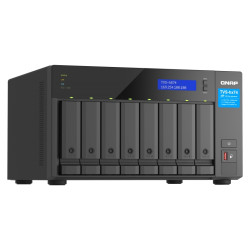 QNAP TVS-h874-i5-32G (6core 4,4 GHz, ZFS, 32 GB RAM, 8x SATA, 2x M.2 NVMe, 2x PCIe, 2x 2,5GbE, HDMI)
