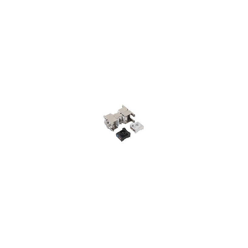 SOLARIX - Samorezná spojka CAT6A STP SXSPJ-6A-STP-BK-SA