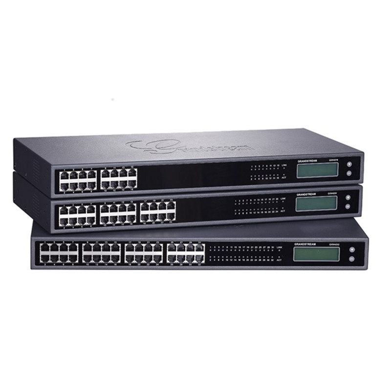 Grandstream GXW4224, VoIP, SIP, 24x FXS, 1x Gbit LAN, grafický displej, 2x RJ21, rack