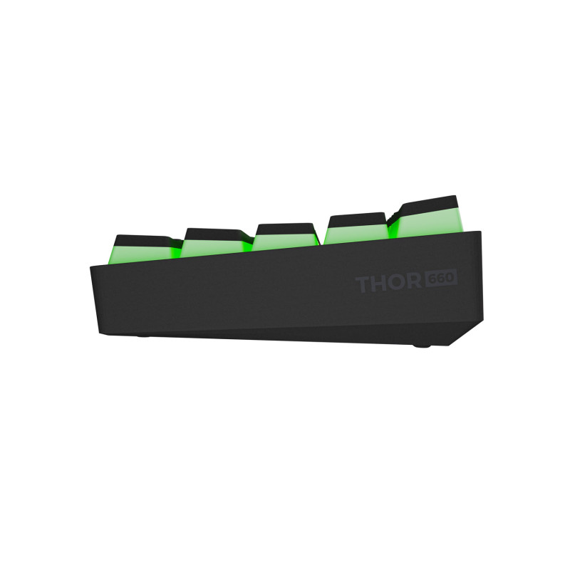 Genesis herná klávesnica THOR 660 G2/Gateron Brown/USB+BT/US layout/Biela