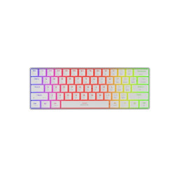 Genesis herná klávesnica THOR 660 G2/Gateron Brown/USB+BT/US layout/Biela