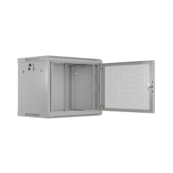LANBERG - NÁSTENNÁ INŠTALAČNÁ SKRIŇA 19'' 9U 600X450 ŠEDÉ PERFOROVANÉ DVERE - PLOCHÉ BALENIE