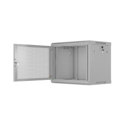LANBERG - NÁSTENNÁ INŠTALAČNÁ SKRIŇA 19'' 9U 600X450 ŠEDÉ PERFOROVANÉ DVERE - PLOCHÉ BALENIE