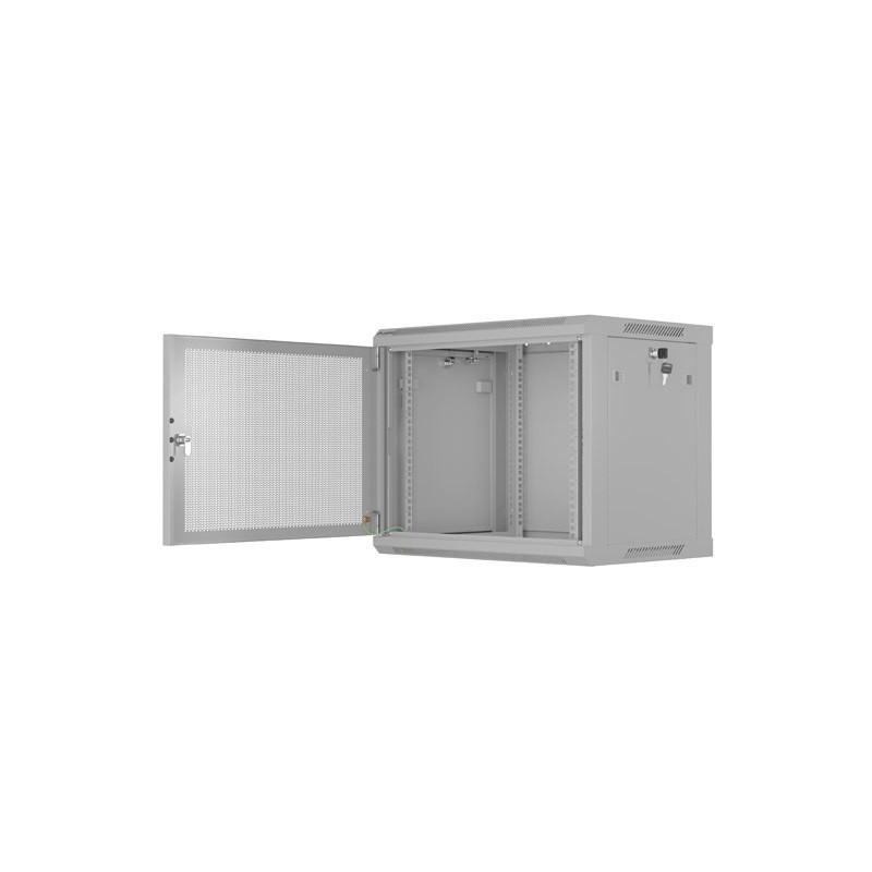 LANBERG - NÁSTENNÁ INŠTALAČNÁ SKRIŇA 19'' 9U 600X450 ŠEDÉ PERFOROVANÉ DVERE - PLOCHÉ BALENIE