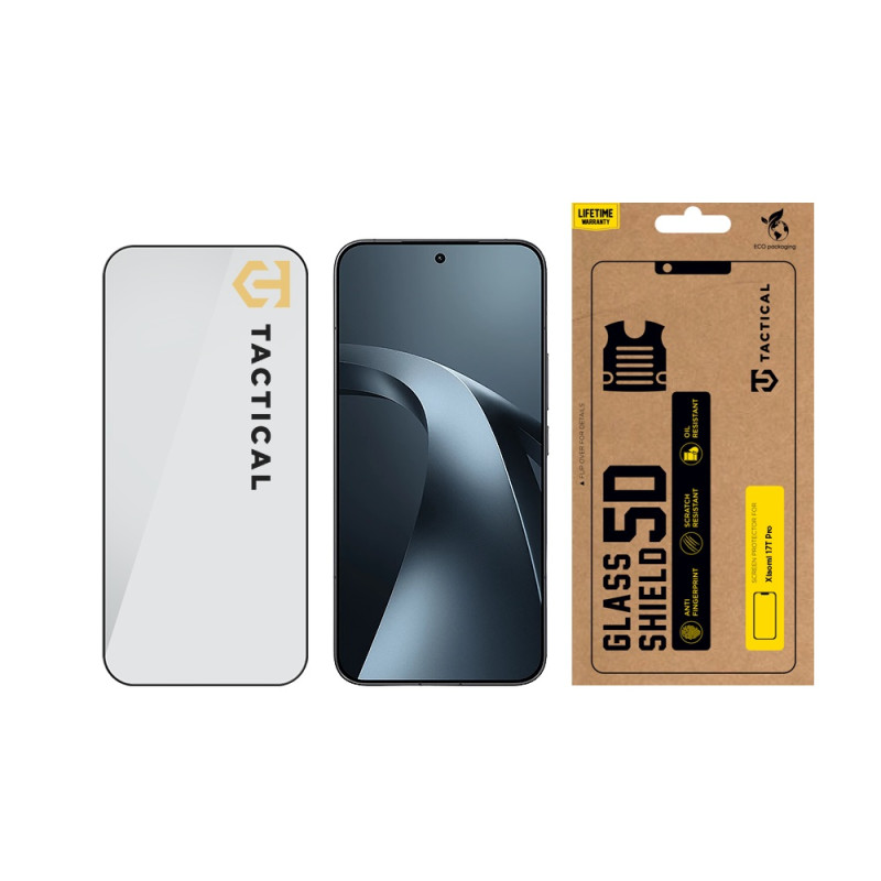 Tactical Glass Shield 5D sklo pre Xiaomi 17T Pro Black