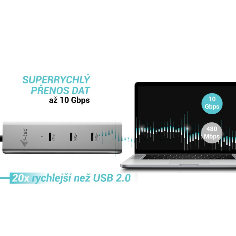 i-tec USB-C Charging HUB 5port s USB-C video 8K, Power Delivery 85W