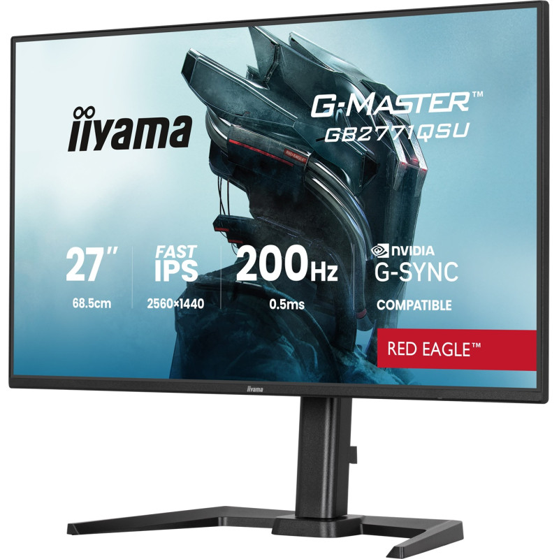 iiyama G-Master/GB2771QSU-B1/27''/IPS/QHD/200Hz/0,5ms/Čierna/3R