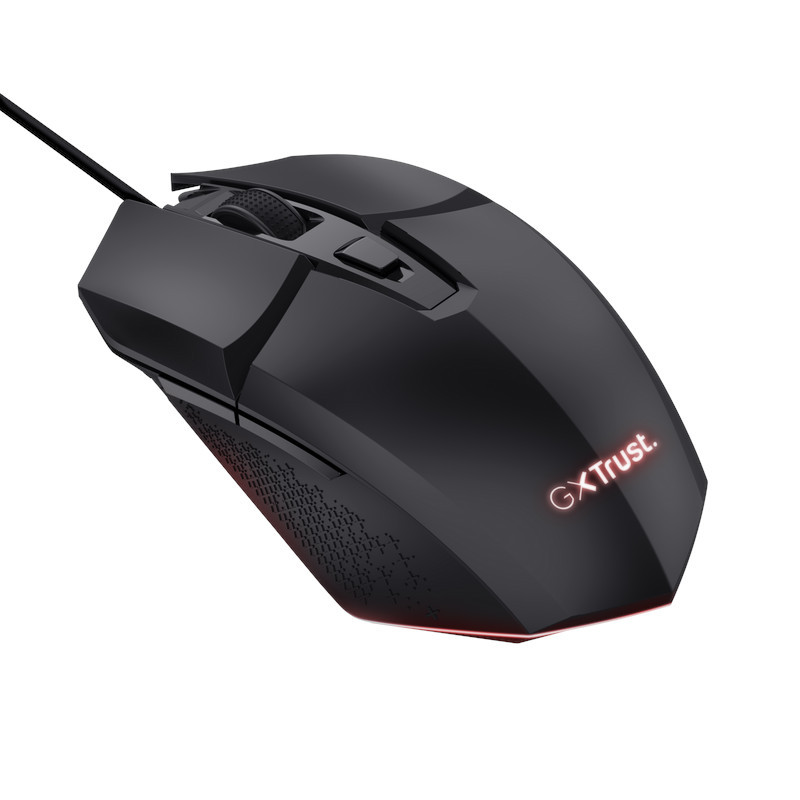 TRUST GXT 109 FELOX/Herná/Optická/Pre pravákov/6 400 DPI/Drôtová USB/Čierna