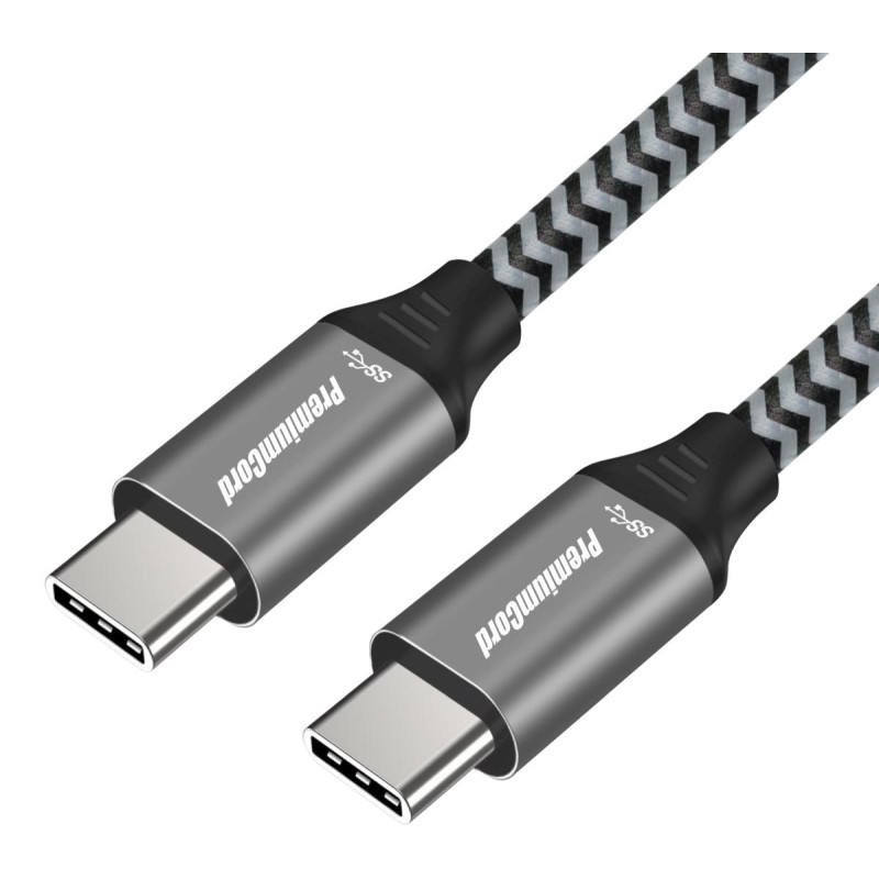 PremiumCord Kabel USB 3.2 Gen 1 USB-C male - USB-C male, bavlnený oplet, 2m