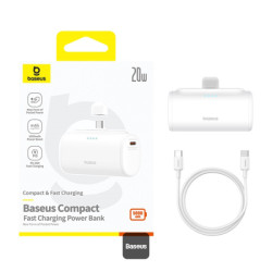 NONAME - Baseus power banka 5000mAh 20W USB-C biela