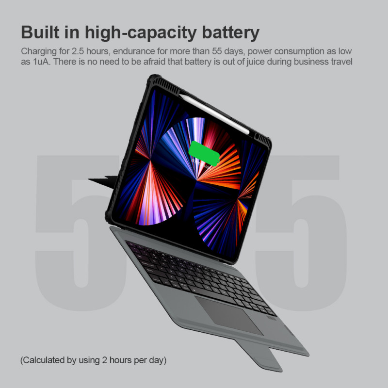 Nillkin Bumper Combo Keyboard Case pre iPad Pro 12.9 2020/2021/2022/ Air 13 2024/2025 Black