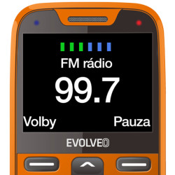 EVOLVEO EasyPhone XR, mobilný telefón pre seniorov s nabíjacím stojanom, oranžový