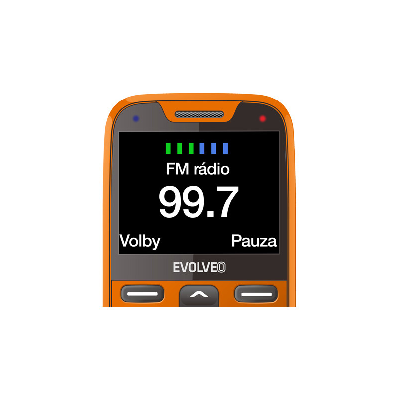 EVOLVEO EasyPhone XR, mobilný telefón pre seniorov s nabíjacím stojanom, oranžový