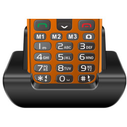 EVOLVEO EasyPhone XR, mobilný telefón pre seniorov s nabíjacím stojanom, oranžový