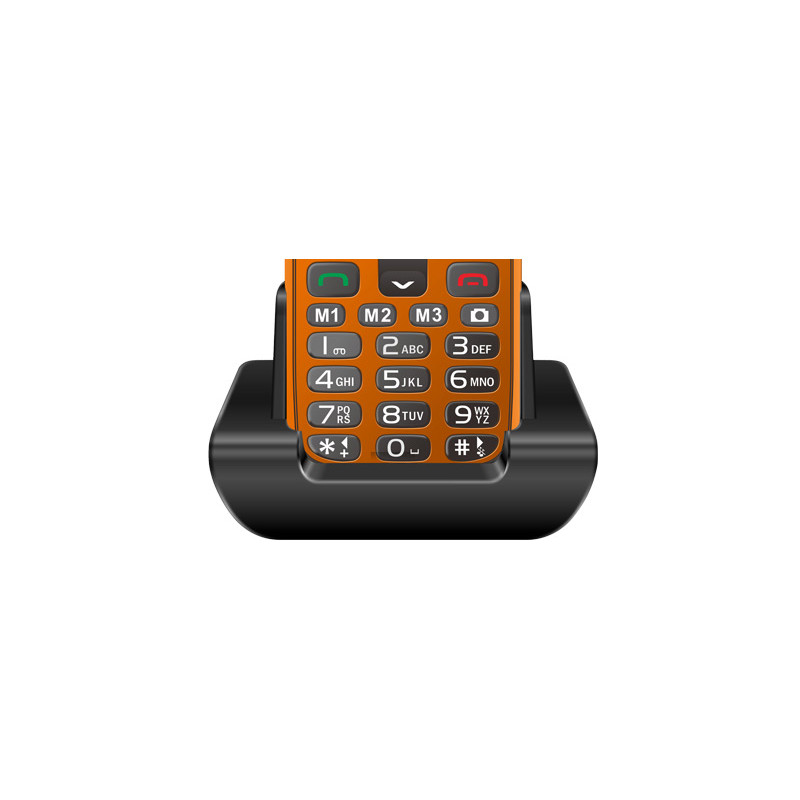EVOLVEO EasyPhone XR, mobilný telefón pre seniorov s nabíjacím stojanom, oranžový