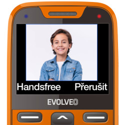 EVOLVEO EasyPhone XR, mobilný telefón pre seniorov s nabíjacím stojanom, oranžový