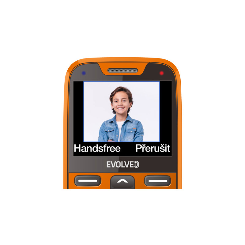 EVOLVEO EasyPhone XR, mobilný telefón pre seniorov s nabíjacím stojanom, oranžový