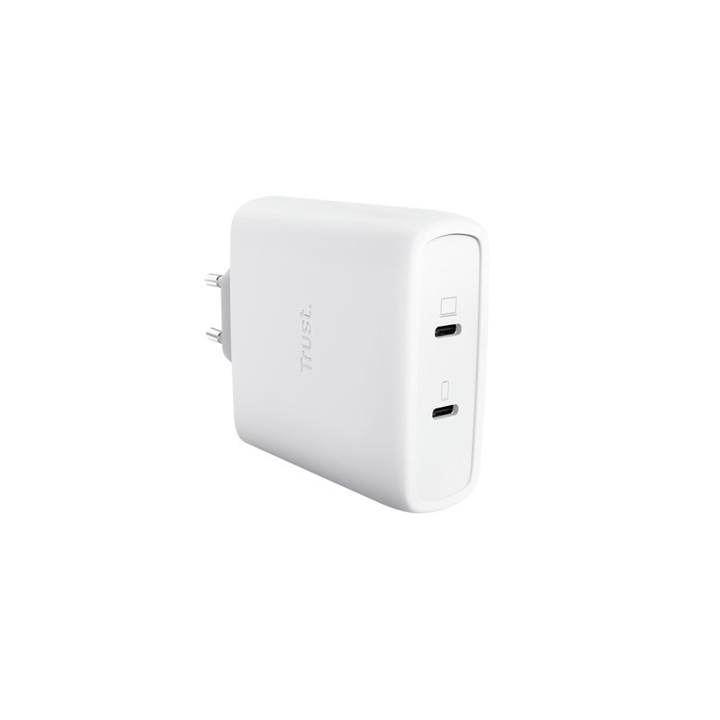 TRUST MAXO 100W 2P USB-C GAN CHARGER WHT