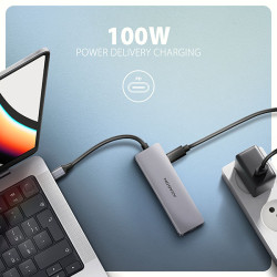 AXAGON HMC-5H60, USB 5Gbps húb, porty 2x USB-A, 1x USB-C, HDMI 4k/60, PD 100W, kábel USB-C 15cm