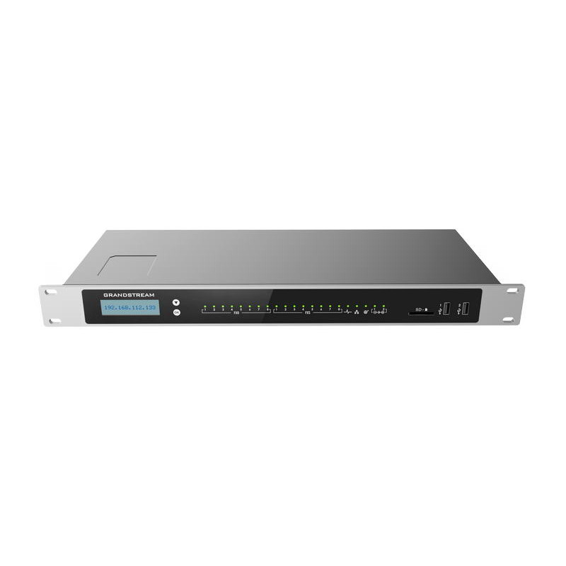 Grandstream UCM6308 VoIP PBX, 3000 užív., 450 sú. hov., videokonf. 60úč., 8xFXO, 8xFXS port