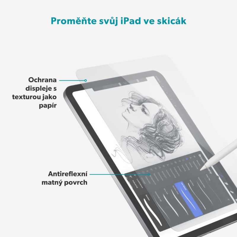 Epico Paper Texture Glass Screen Protector iPad Pro 11'' M4/M5 s aplikátorom