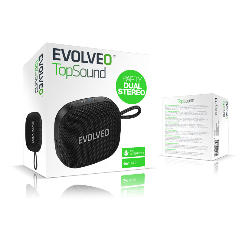 EVOLVEO TopSound, bezdrôt. vodotesný bluetooth