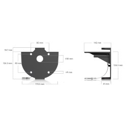 UBIQUITI ENTERPRISE - Ubiquiti UACC-AI-MS-4-AM-B - UniFi Enterprise AI Multi Sensor 4 Camera Arm Mount, čierna