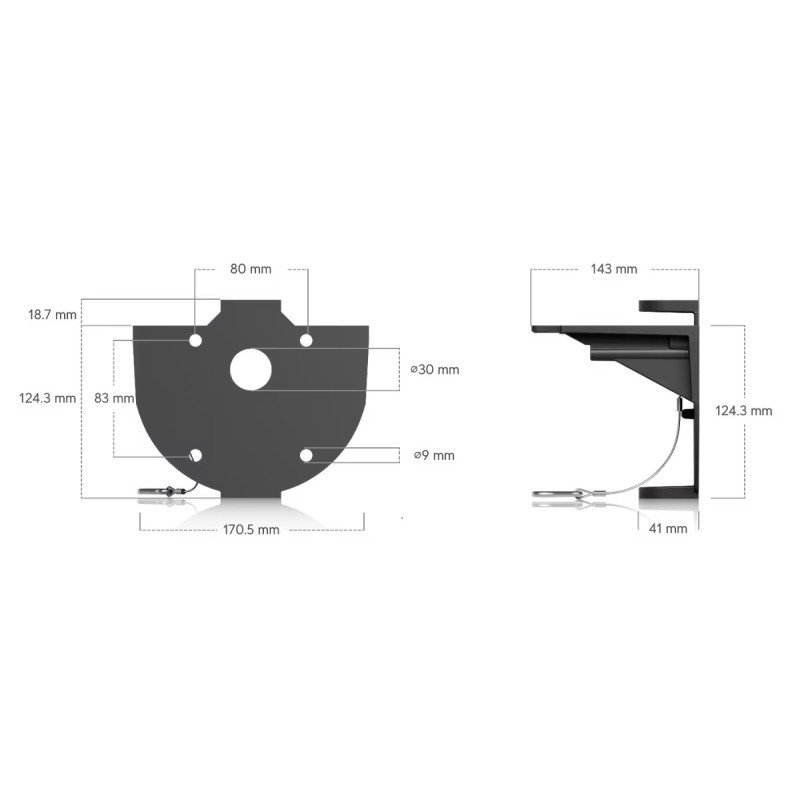 UBIQUITI ENTERPRISE - Ubiquiti UACC-AI-MS-4-AM-B - UniFi Enterprise AI Multi Sensor 4 Camera Arm Mount, čierna