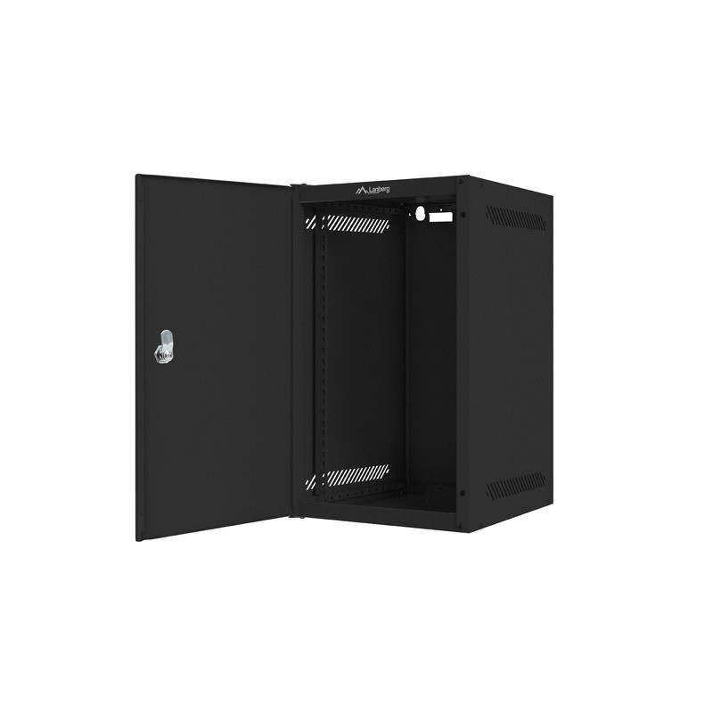LANBERG RACKOVÁ SKRIŇA 10'' PRO MONTÁŽ NA STENU 9U/280X310 PRO VLASTNÚ MONTÁŽ S KOVOVÝMI DVERAMI ČIERNA