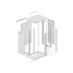 LANBERG 19'' RACKOVÁ SKRIŇA PRO MONTÁŽ NA STENU 18U/600X450 (FLAT PACK) ŠEDÁ V2