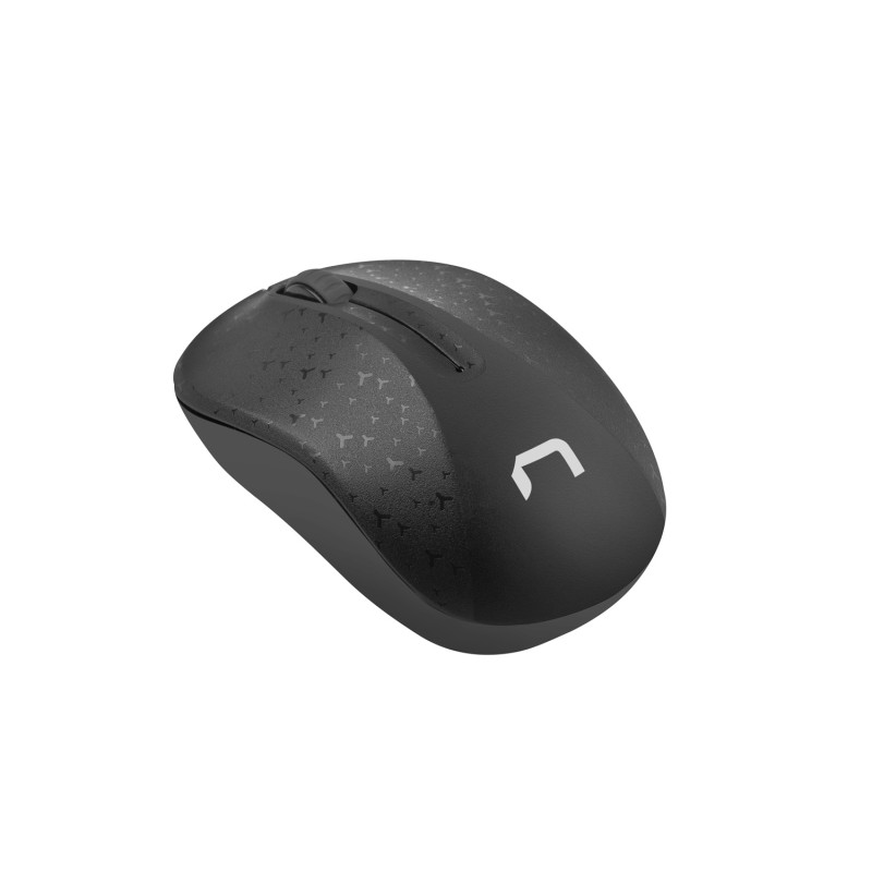 Natec optická myš TOUCAN/1600 DPI/Kancelárska/Optická/1 600 DPI/Bezdrôtová USB/Čierna