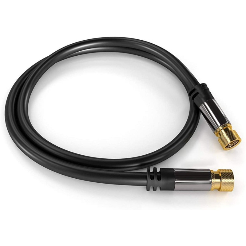 PremiumCord Satelitný antenný HQ kábel F male - F male (135 dB) 4x tienený 3m