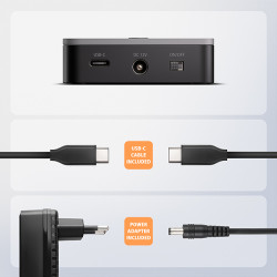 AXAGON ADSA-M2C22L, USB-C 20Gbps dokovacia stanica pre 2× M.2 NVMe SSD s funkciou klonovania