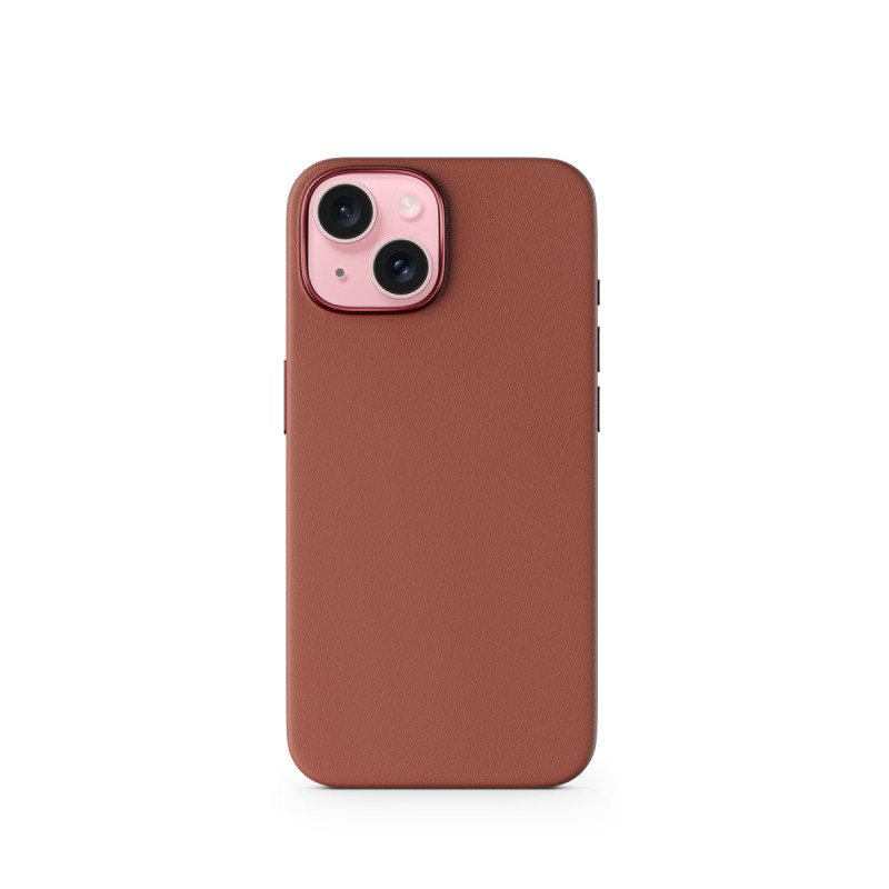 Epico Mag+ kožený kryt iPhone 15 - hnedá