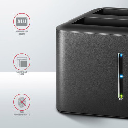AXAGON ADSA-D25, USB 3.2 Gen 1 - 2x SATA 6G 2.5'' SSD/HDD CLONE MINI dokovacia stanica