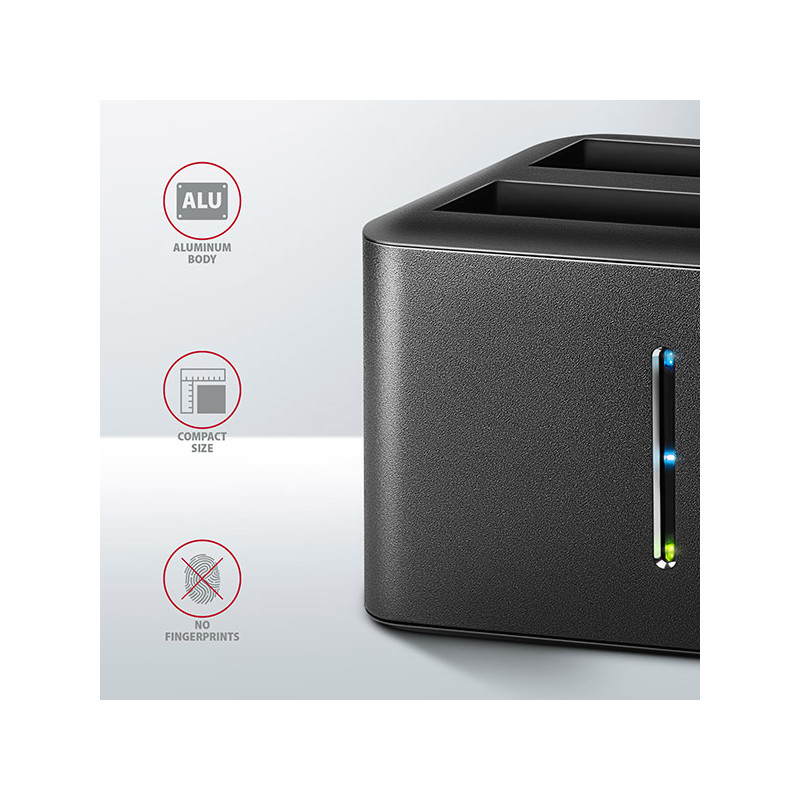 AXAGON ADSA-D25, USB 3.2 Gen 1 - 2x SATA 6G 2.5'' SSD/HDD CLONE MINI dokovacia stanica