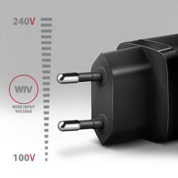AXAGON ACU-DPQ65, GaN nabíjačka do siete 65W, 3x port (USB-A + dual USB-C), PD3.0/QC4+/PPS/Apple