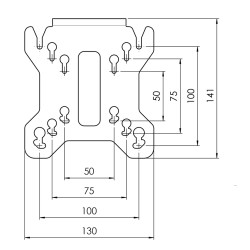 VOGELS - Vogel´s LCD adaptér VESA50/75/100 PFI 3015 - čierny