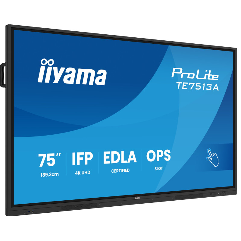 75'' iiyama TE7513A-B2AG: IPS, 4K, 40P, EDLÁ