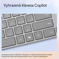 Microsoft Surface Keyboard (2. edícia)/Bezdrôtová Bluetooth/ CZ- SK layout/Šedá