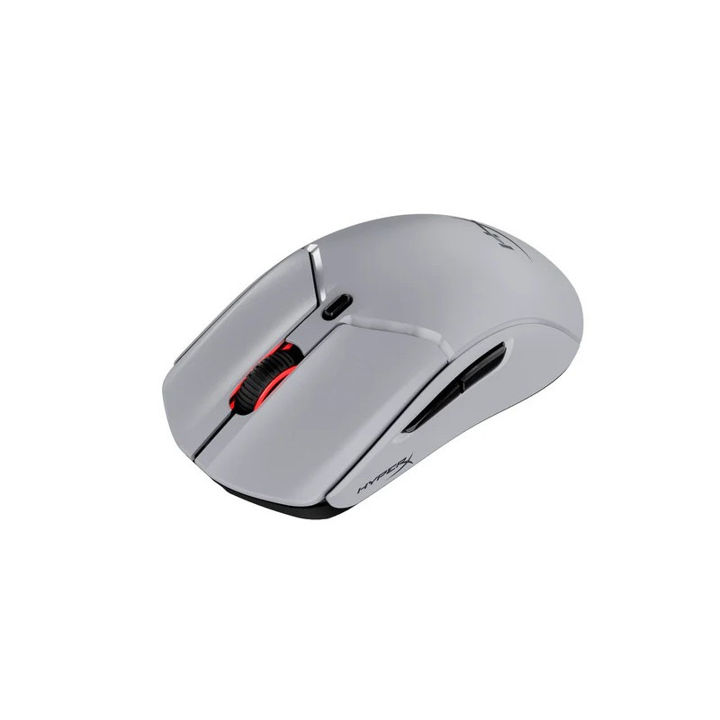 HyperX Pulsefire Haste 2 Pre/Herná/Optická/Pre pravákov/26 000 DPI/USB+BT/Sivá