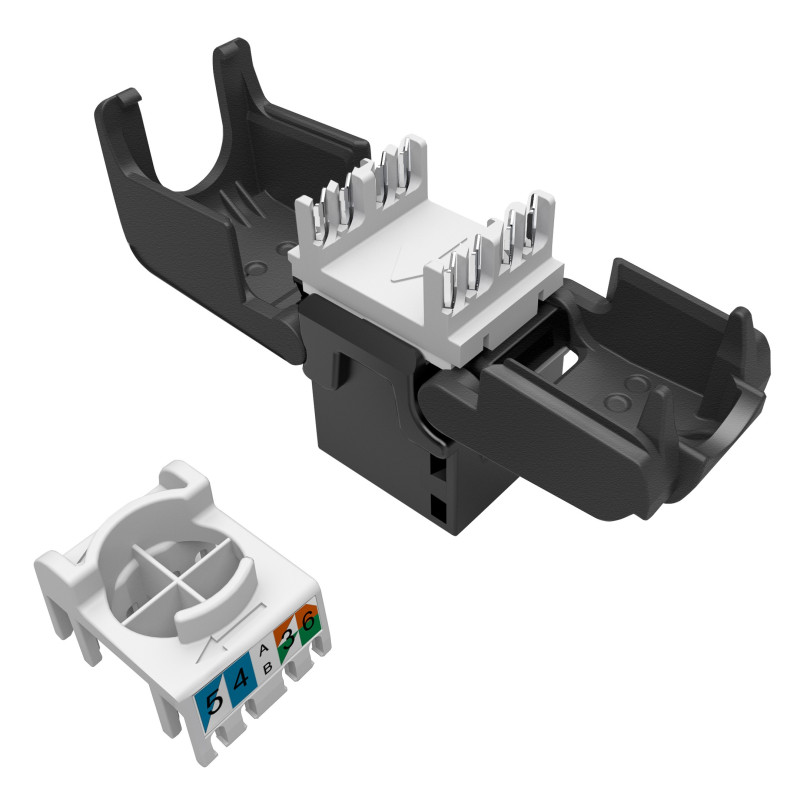 MULTIPACK 24 ks - samorezný keystone Solarix CAT5E UTP SXKJ-5E-UTP-BK-SA