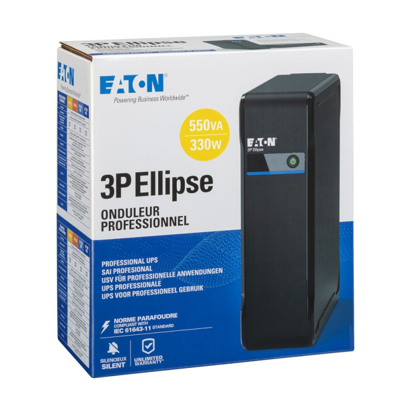 Eaton UPS 1/1 fáza, 550VA - 3P Ellipse 550 IEC