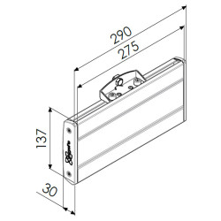 VOGELS - Vogel´s horizontálna časť adaptéra Connect-it PFB 3402 B, 290 mm, čierna