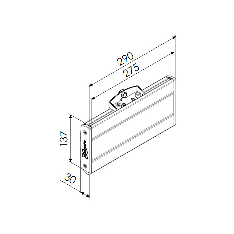 VOGELS - Vogel´s horizontálna časť adaptéra Connect-it PFB 3402 B, 290 mm, čierna
