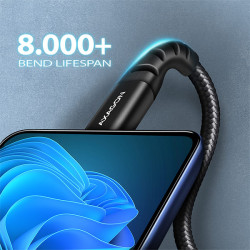 AXAGON BUCM-AM15AB, HQ kábel USB-C -- USB-A, 1.5m, USB 2.0, 3A, ALU, oplet, čierny